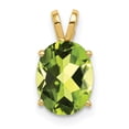 thumbnail image 1 of 14k 9x7mm Oval Peridot Pendant XP424PE, 1 of 3