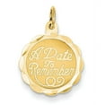 thumbnail image 1 of 14k Yellow Gold A DATE TO REMEMBER Disc Charm Pendant, 1 of 1