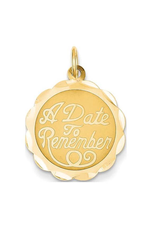 14k Yellow Gold A Date to Remember Charm