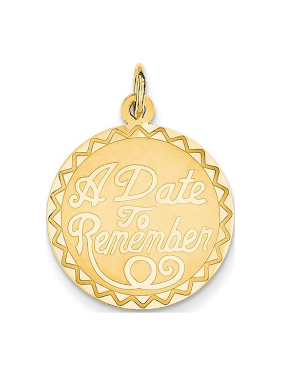 14k Yellow Gold A Date to Remember Charm