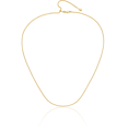 thumbnail image 1 of 14K Solid Yellow Gold Adjustable 1.4mm Spiga Wheat Link Chain Necklace, 1 of 4
