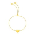 thumbnail image 1 of 14k Yellow Gold Adjustable Heart Bracelet 9.25 in, 1 of 2