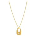 thumbnail image 1 of 14k Yellow Gold Adjustable Mini Lock Cut Out Necklace Rope Spring Ring Closure - .9 Grams - 18 Inch, 1 of 3