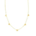 thumbnail image 1 of 14k Yellow Gold Adjustable Mini Triangulation Necklace 5 Triangle Cable Chain - 2.2 Grams - 18 Inch, 1 of 3