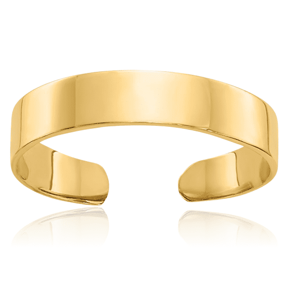 ICE CARATS 14K Solid Yellow Gold Adjustable Toe Ring - Polished Adult