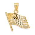 thumbnail image 1 of 14k Yellow Gold American Flag Pendant Charm, 1 of 4