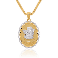thumbnail image 1 of 14K Solid Yellow Gold Guardian Angel Wings Necklace Protect Us Cherub Pendant Religious Charm, 1 of 7