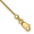 thumbnail image 1 of 14k Yellow Gold Anklet 10 inch 1 mm D/C Spiga Chain, 1 of 2