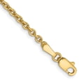 thumbnail image 1 of 14k Yellow Gold Anklet 10 inch 2.2 mm Forzantine Cable with Lobster Clasp, 1 of 2