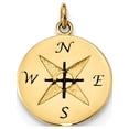 thumbnail image 1 of 14k Yellow Gold Antiqued Compass Pendant / Charm, 1 of 3