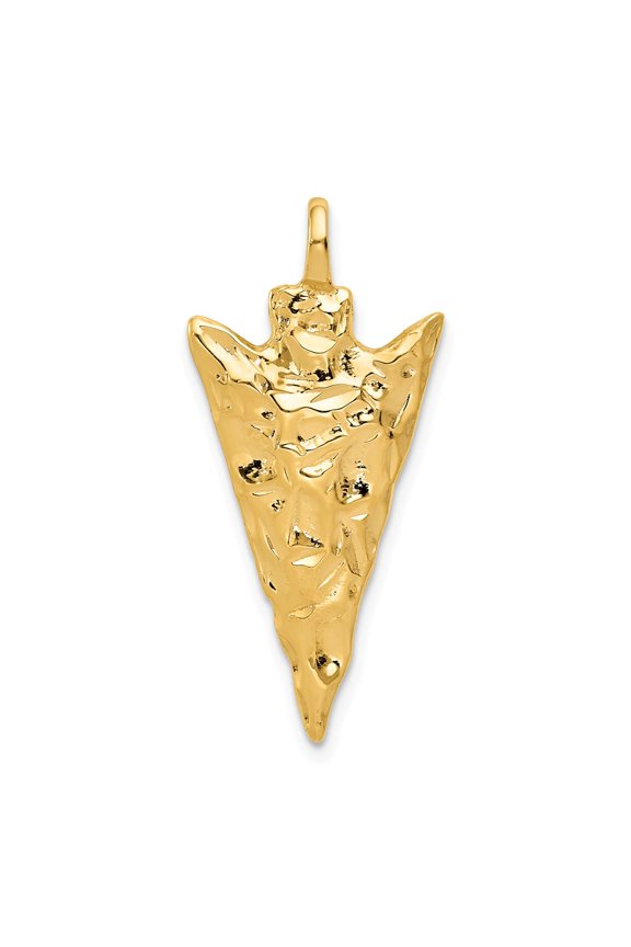 14k Yellow Gold Arrow Head Charm