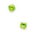 thumbnail image 1 of 14k Yellow Gold August Green 2.5mm Round Cubic Zirconia Screw-Back Earrings, 1 of 2