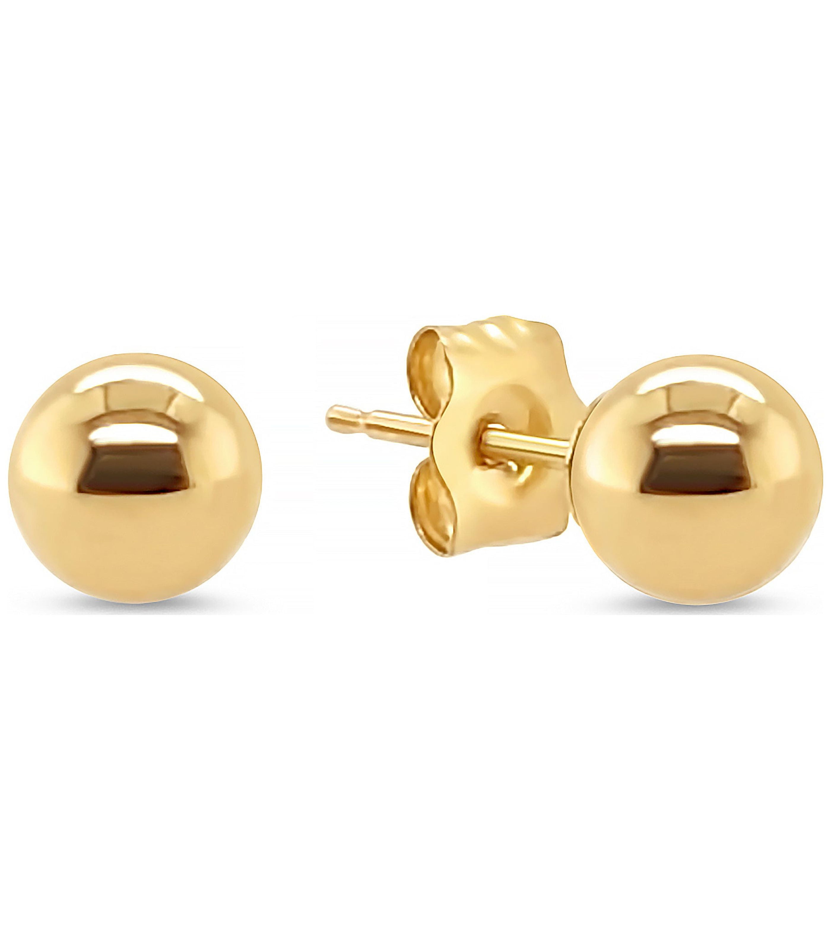 Flipkart.com - Buy BLING JEWELRY Hollow Kids Round Ball Stud earrings 14K  Gold 3mm Lac Stud Earring Online at Best Prices in India