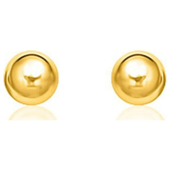 14k Yellow Gold Ball Style Stud Earrings (4.0 mm)