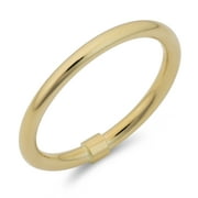 FREMADA KoolJewelry 14k Yellow Gold Band Ring Minimalist Jewelry for Women (2 mm)