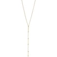thumbnail image 1 of Au Naturale 14k Yellow Gold Bar Drop Adjustable Length Y Necklace for Women (adjusts to 17 or 18 inch), 1 of 6