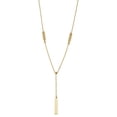 thumbnail image 1 of KoolJewelry 14k Yellow Gold Bar Drop Adjustable Length Y Necklace (adjusts to 17" or 18"), 1 of 4