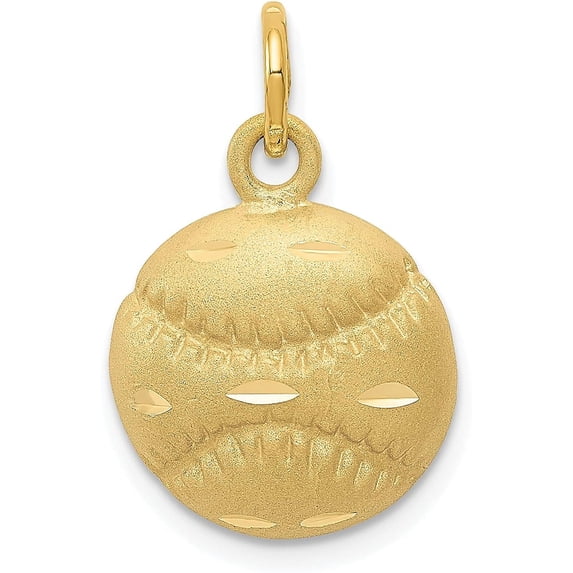 14k Yellow Gold Baseball Charm - 20mm