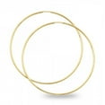 thumbnail image 1 of 14k Yellow Gold Big Round Plain Endless Hoop Earrings Polished Finish Classic Genuine 60mm x 1.5mm, 1 of 1