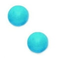 thumbnail image 1 of 14k Yellow Gold Blue 8mm Round Simulated Turquoise Earrings, 1 of 2