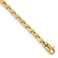 thumbnail image 1 of 14k Yellow Gold Bracelet Chain Styles Fancy Women's 3.3 mm 8.25 in 3.4 Hand Polished Link with Lobster Clasp, 1 of 3