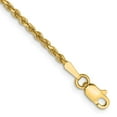 thumbnail image 1 of 14k Yellow Gold Bracelet Chain Styles Rope Women's 1.75 mm 6 in Diamond-cut with Lobster Clasp, 1 of 2