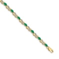 thumbnail image 1 of 14k Yellow Gold Bracelet Gemstones Fancy May Women's Emerald Marquise 3 mm 7.25 in Diamond and Infinity, 1 of 2