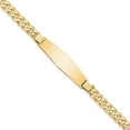 thumbnail image 1 of 14k Yellow Gold Bracelet ID Curb 10 mm 8 in Link Soft Diamond Shape, 1 of 4