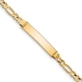 thumbnail image 1 of 14k Yellow Gold Bracelet ID Figaro 4.8 mm 7 in, 1 of 3