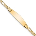 thumbnail image 1 of 14k Yellow Gold Bracelet ID Figaro 9.2 mm 7 in Soft Diamond Shape, 1 of 3
