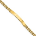 thumbnail image 1 of 14k Yellow Gold Bracelet ID Rope 6 mm 8 in Two Strand, 1 of 3