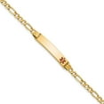 thumbnail image 1 of 14k Yellow Gold Bracelet Medical Figaro 5.5 mm 7 in Semi-Solid Polished Red Enamel ID, 1 of 4