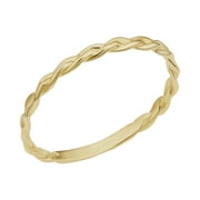 FREMADA Au Naturale 14k Yellow Gold Braided Band Ring (size 5 - 8) | Minimalist Jewelry for Women