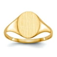 thumbnail image 1 of 14k Yellow Gold Brushed Polished Solid Back Signet Ring Size 6 Ring for Women - 2.6 Grams, 1 of 2