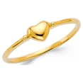 thumbnail image 1 of 14k Yellow Gold Bubble Heart Ring Love Band Stylish Design Polished Solid Genuine 5MM Size 8.5, 1 of 1