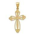 thumbnail image 1 of 14k Yellow Gold Budded Cross Pendant, 1 of 5
