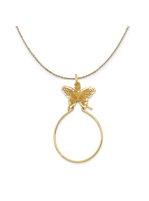 Gold Necklace Charm Holder