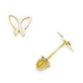 thumbnail image 1 of 14k Yellow Gold Butterfly Screw-Back Earrings - Measures 5x6mm, 1 of 2