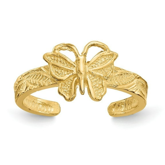 14k Yellow Gold Butterfly Toe Ring - 1.4 Grams