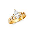 thumbnail image 1 of 14k Yellow Gold Cubic Zirconia Engagement Ring Size 5 Engagement Ring for Women - 2.2 Grams, 1 of 2