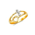 thumbnail image 1 of 14k Yellow Gold Cubic Zirconia Fancy Ring Size 7 Ring for Women - 1.1 Grams, 1 of 2