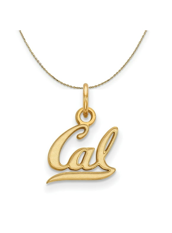 14k Yellow Gold California Berkeley XS (Tiny) 'Cal' Necklace - 18 Inch