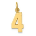 thumbnail image 1 of 14k Yellow Gold Casted Small Polished Number 4 Charm, 1 of 3