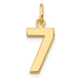 thumbnail image 1 of 14k Yellow Gold Casted Small Polished Number 7 Charm, 1 of 3
