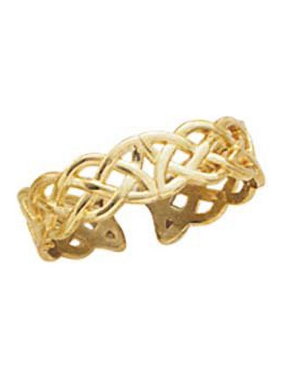 14k Yellow Gold Celtic Band Toe Ring - 1.0 Grams