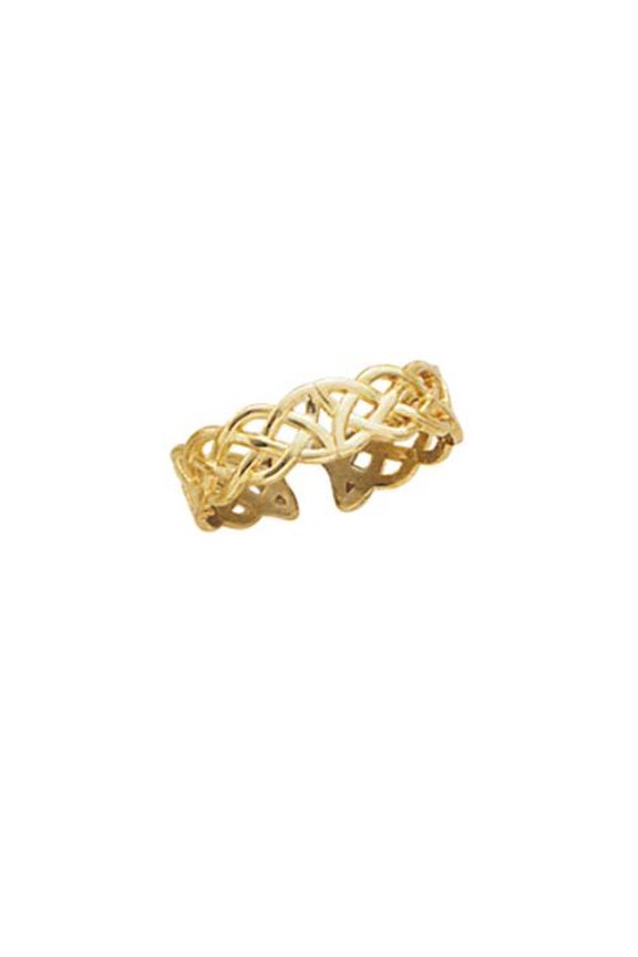 14k Yellow Gold Celtic Band Toe Ring - 1.0 Grams