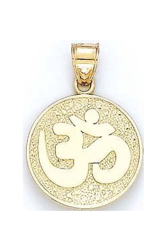 14k Yellow Gold Chinese Symbol Ohm Pendant - 2.1 Grams