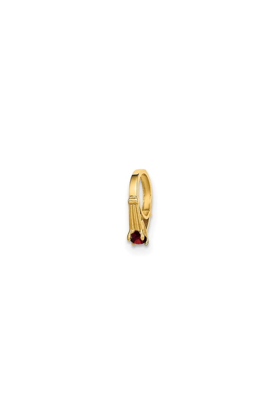 14k Yellow Gold Claddagh Hoop Earrings with Red Garnet Stone, Irish Celtic Jewelry for Women, Love Loyalty Friendship Symbol, Traditional Hands and Crown Design
