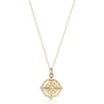 thumbnail image 1 of KoolJewelry 14k Yellow Gold Compass Windrose Necklace (18 inch), 1 of 5