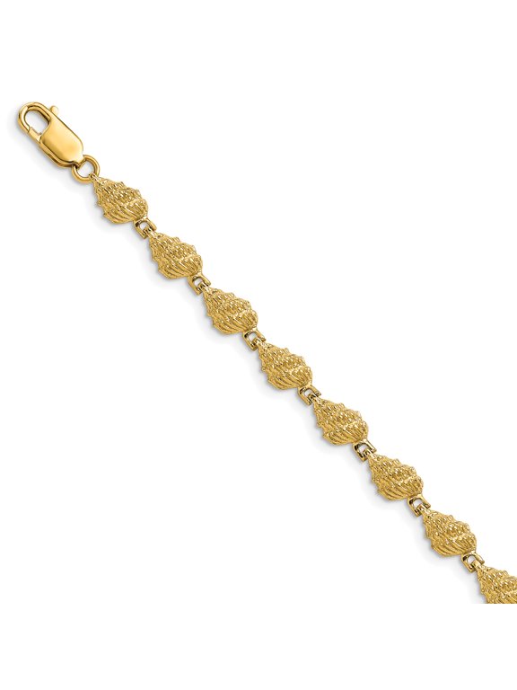 14k Yellow Gold Conch Shell Bracelet